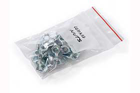 2 x 3" 2 Mil Minigrip White Block Poly Bags (1,000 Bags)