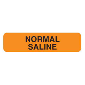 1-1/4"W x 5/16"H Fluorescent Orange "Normal Saline" (760/Roll) - V-AM141