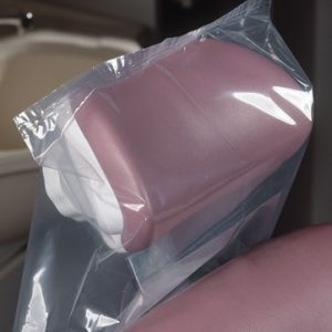11-1/2" x 9-1/2" Dental Chair Headrest Covers in a Dispenser Box (1 mil) (250 per carton)