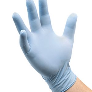 9.65" Our Own Brand Powder-Free Blue Nitrile Industrial Gloves - Large (3.7 mil) (100 per box)
