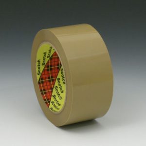 2" x 165' 3M™ Scotch® Hot Melt Adhesive Box Sealing Tape 373 - Tan (2.5 mil) (36 per carton)