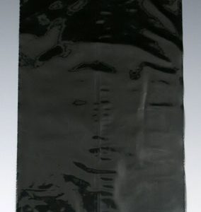 10" x 12" Colored Low Density Flat Poly Bag - Black (2 mil) (500 per carton)