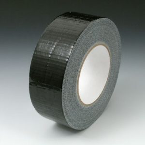2" x 180' Colored Duct Tape - Black (9 mil) - 24 Rolls per Carton