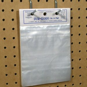 8" x 15" Flat Poly Bag - Perforated on a Pad (1.5 mil) (50 Bags per Pad; 10 Pads per Bundle) (10 per bundle)