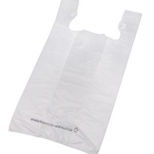 12" x 7" x 23" High Density T-Shirt Bag - White (.5 mil) (1000 per carton)