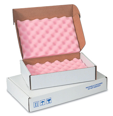 18" x 18" x 4" Anti-Static Foam-Lined Corrugated Box (200-lb. Test / 32-lb. ECT) (9 per carton)