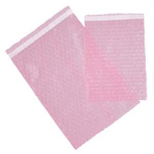 12" x 23-1/2" Our Own Brand Self-Sealing Anti-Static 3/16" Bubble Pouch - Pink Tinted (150 per package)