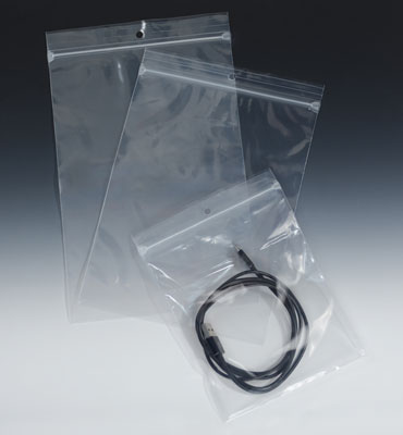 5" x 12" Our Own Brand Zipper Bag with Hang Hole (4 mil) (500 per carton)