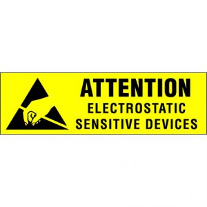 3/8 x 1 1/4" - "Electrostatic Sensitive Devices" Labels - 500/Roll