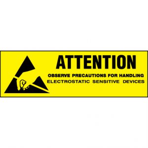 5/8 x 2" - "Attention - Observe Precautions" Labels - 500/Roll