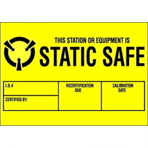 1 3/4 x 2 1/2" - "Static Safe" Labels - 500/Roll