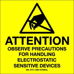 4 x 4" - "Attention - Observe Precautions" Labels - 500/Roll