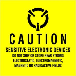 4 x 4" - "Sensitive Electronic Devices" Labels - 500/Roll