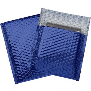 7 x 6 3/4" Blue Glamour Bubble Mailers - 72/Case