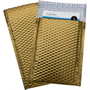 7 1/2 x 11" Gold Glamour Bubble Mailers - 72/Case