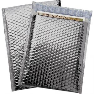 9 x 11 1/2" Silver Glamour Bubble Mailers - 100/Case