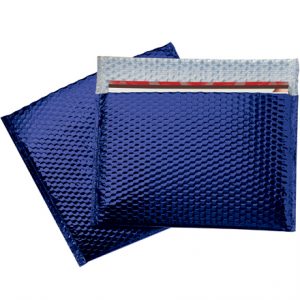 13 3/4 x 11" Blue Glamour Bubble Mailers - 48/Case