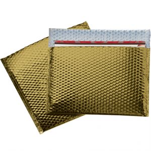 13 3/4 x 11 Gold Glamour Bubble Mailers - 48/Case