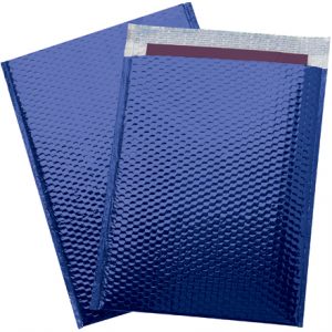 13 x 17 1/2" Blue Glamour Bubble Mailers - 100/Case