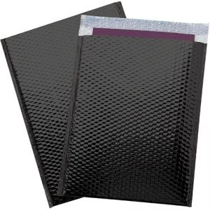 13 x 17 1/2" Black Glamour Bubble Mailers - 100/Case