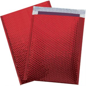13 x 17 1/2" Red Glamour Bubble Mailers - 100/Case