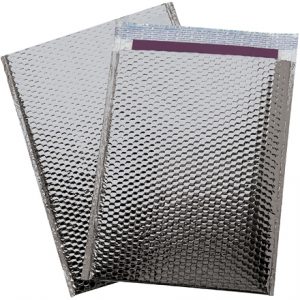 13 x 17 1/2" Silver Glamour Bubble Mailers - 100/Case
