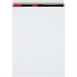 18 x 24" White Self-Seal Stayflats Plus Mailers - 50/Case