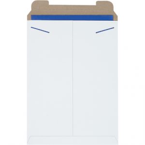 13 x 18" White Stayflats Mailers - 100/Case