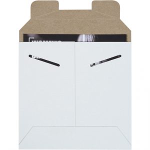 6 x 6" White Stayflats Mailers - 200/Case