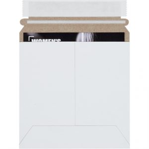 6 x 6" White Self-Seal Stayflats Plus Mailers - 200/Case